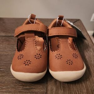 Brown Leather Kids Shoes